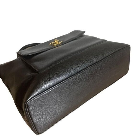 Authentic CHANEL CC Classic Caviar Timeless Flap Shoulder Bag Tote Briefcase - Picture 7 of 15